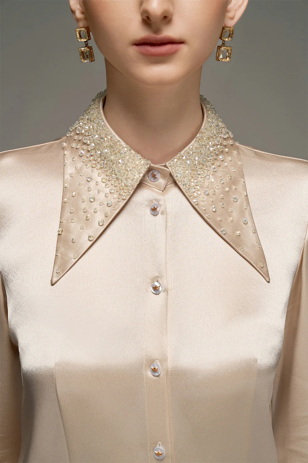 Raina Straight Rhinestone Shirt
