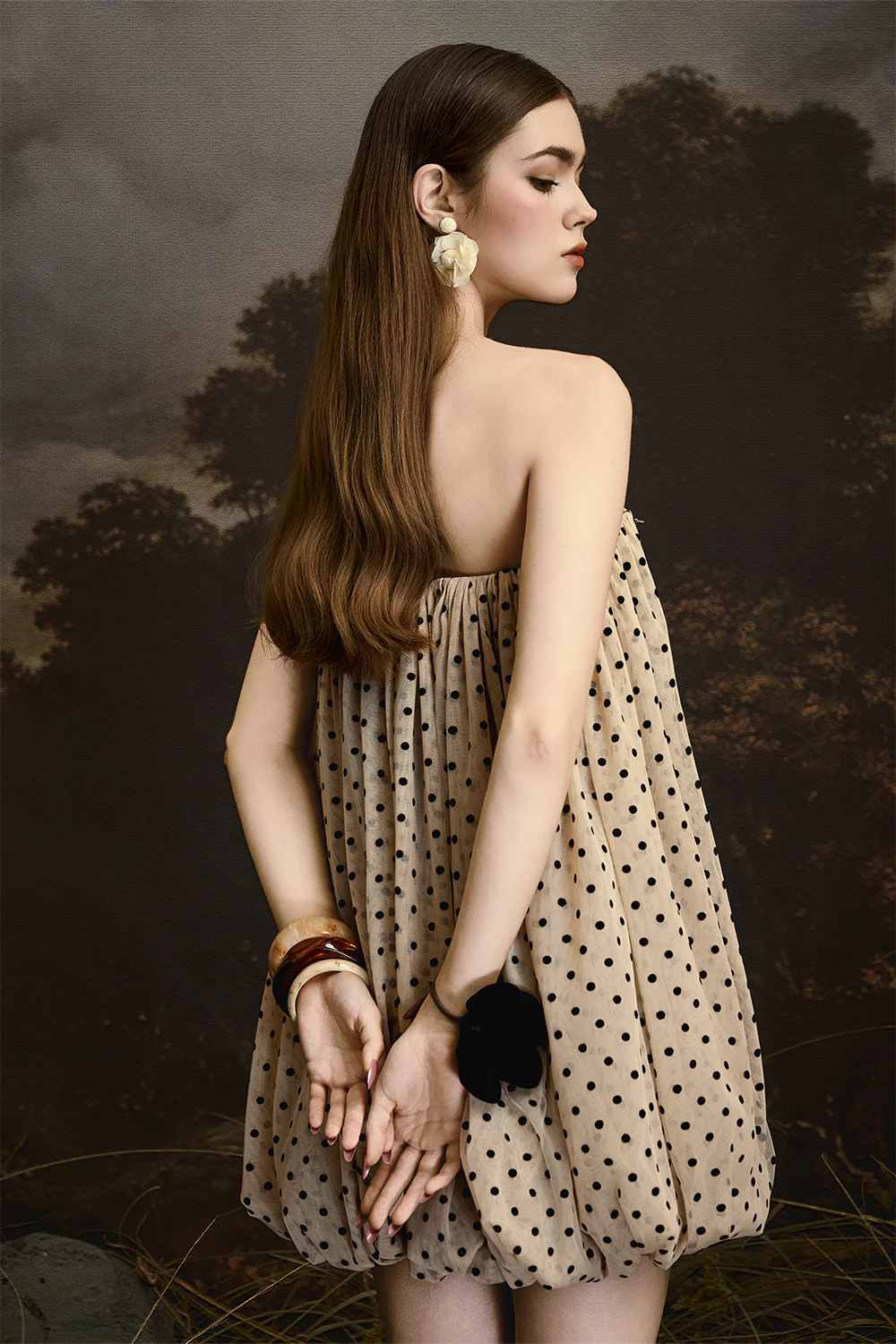 Clio Bubble Draped Mini Dress