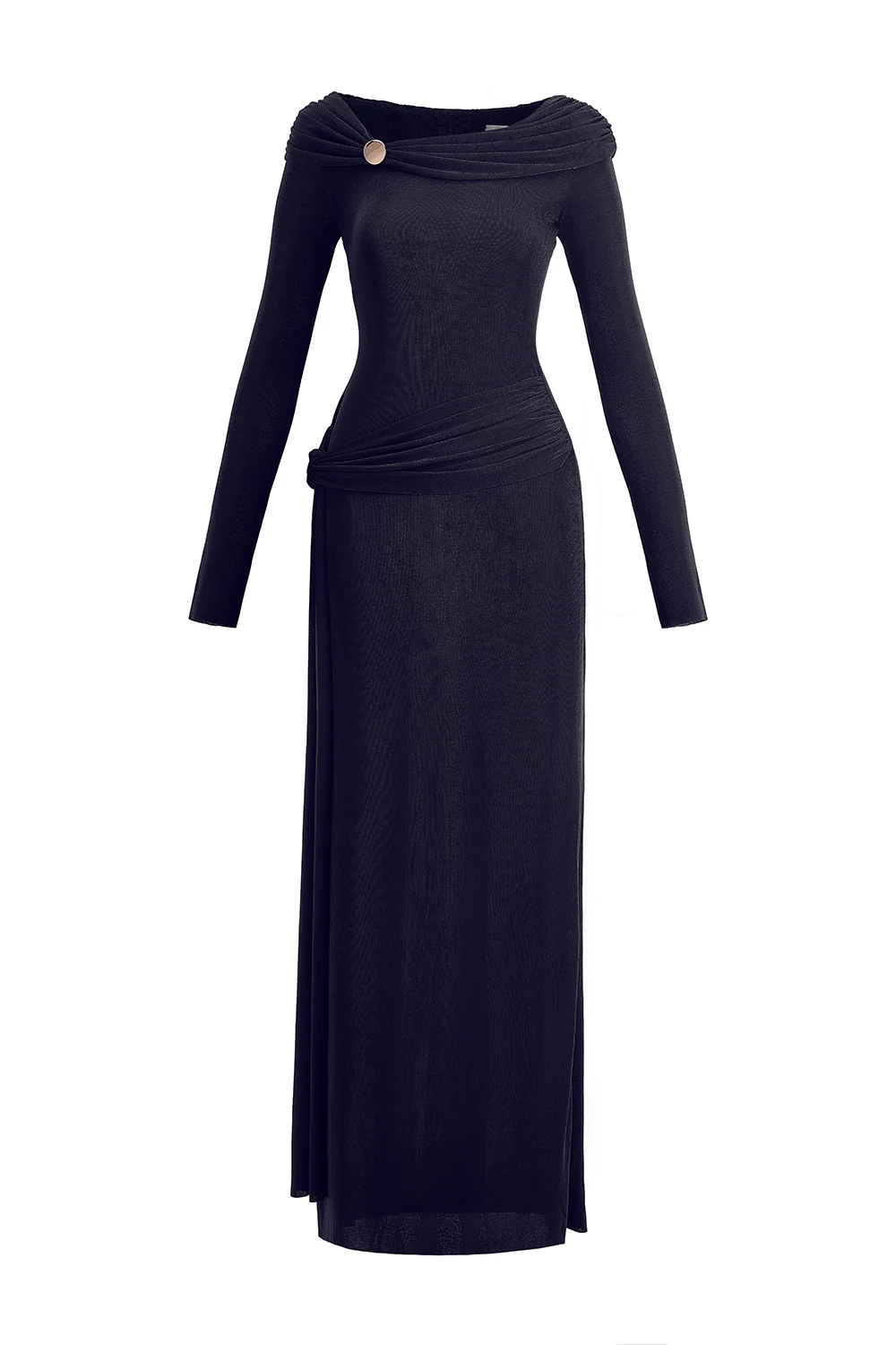 Dandelion Sheath Long Sleeved Elastic Cotton Floor Length Dress