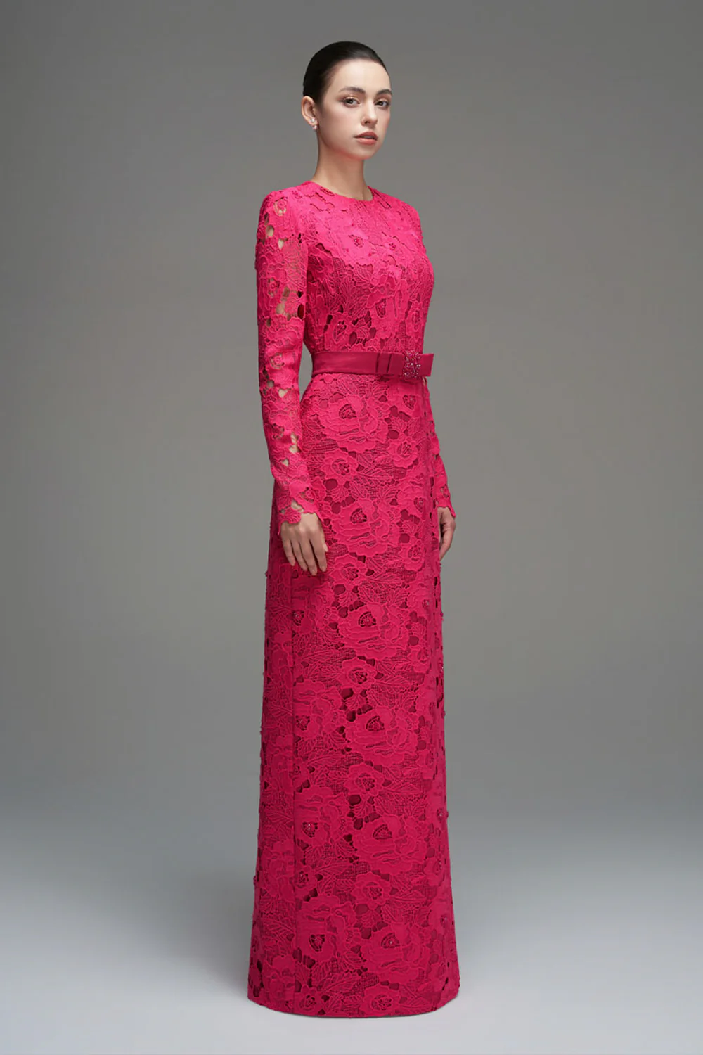 Kennedi Long Sleeve Lace Maxi Dress