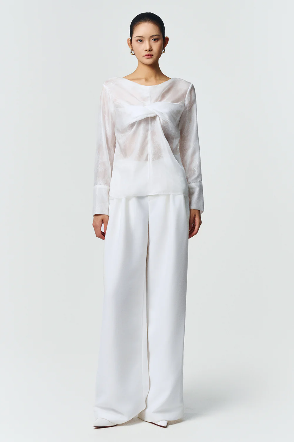 Selene Boat Neck Draped Top