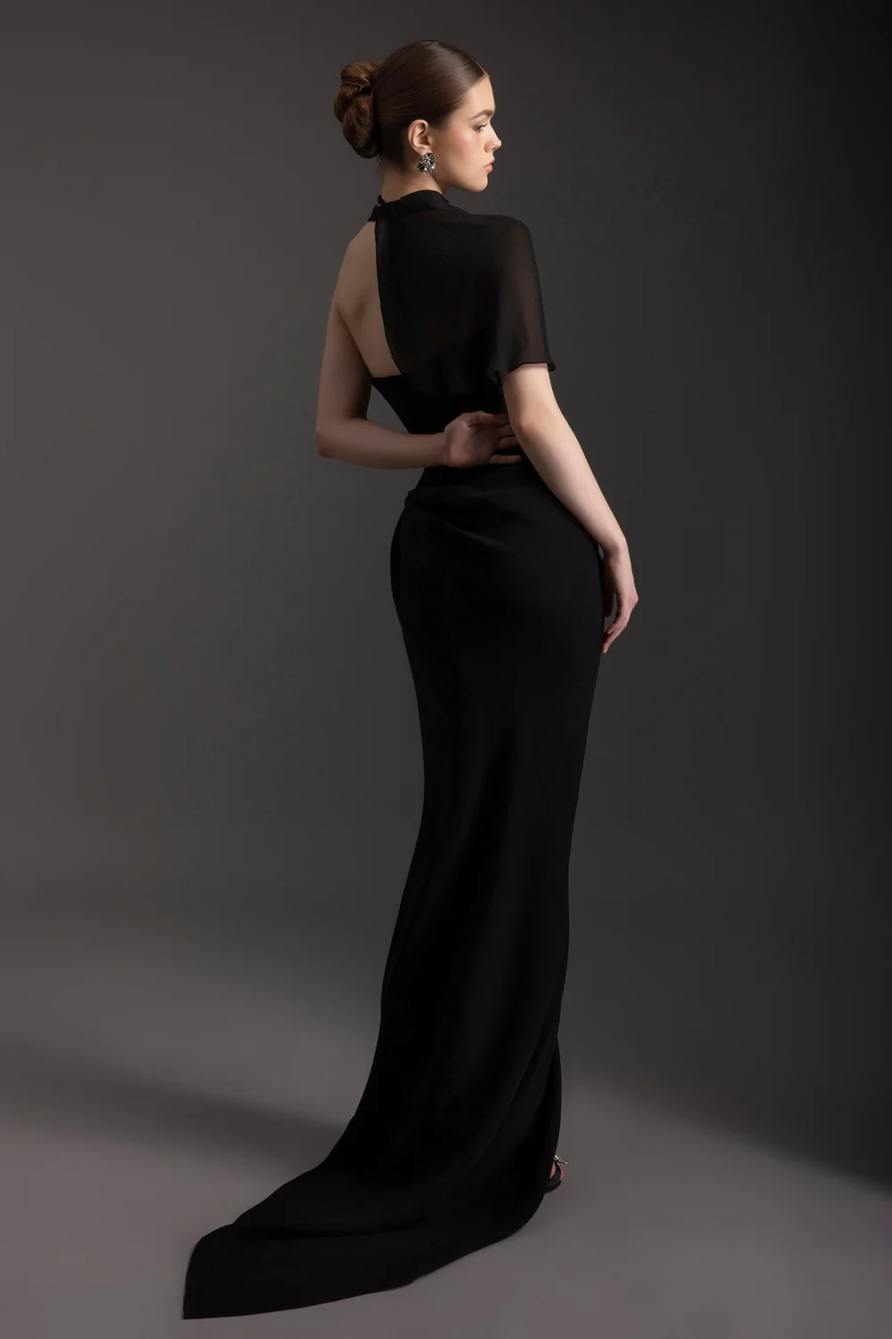 Allure Scarf Crepe Maxi Dress