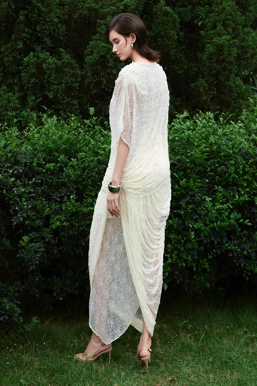 Soften Asymmetric Draped Top