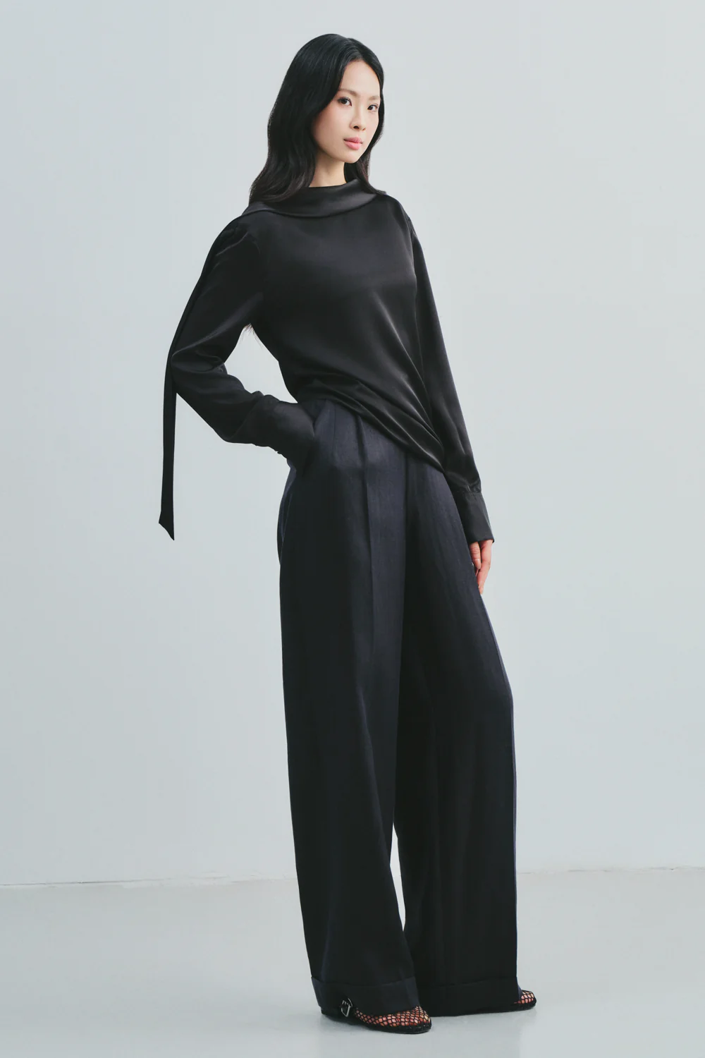 Adina Scarf Neck Draped Top