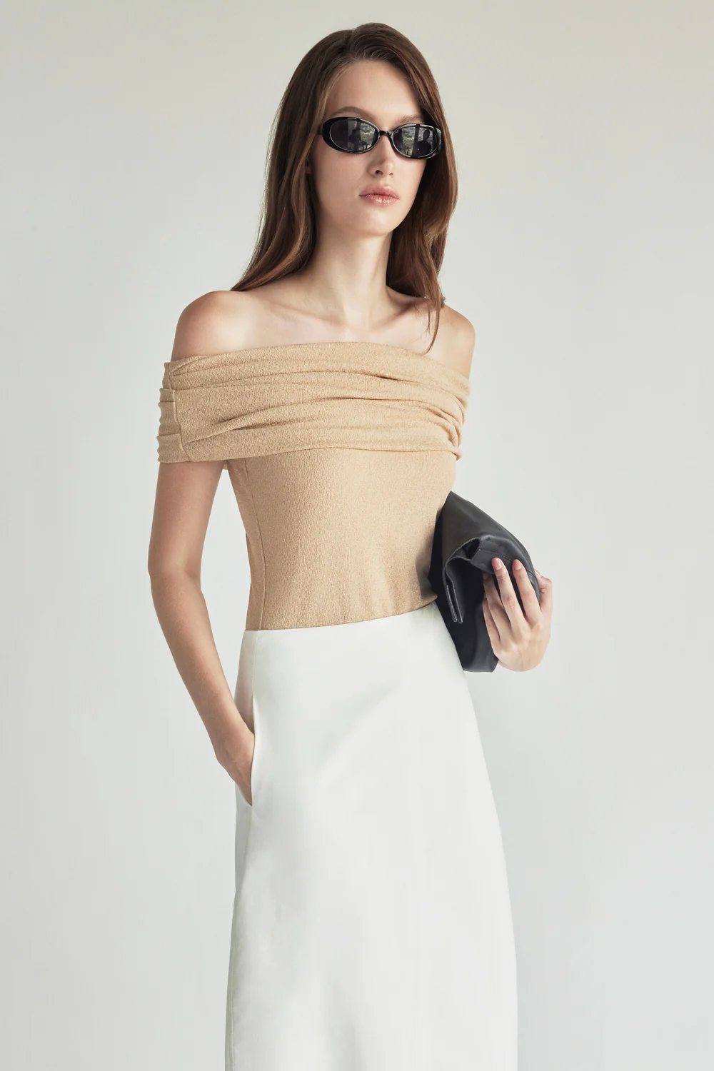 Audrey Bodycon Draped Bodysuit