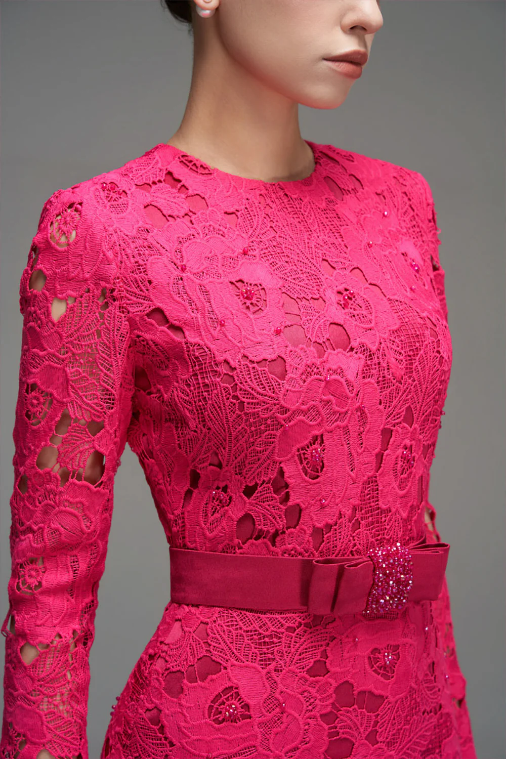 Kennedi Long Sleeve Lace Maxi Dress