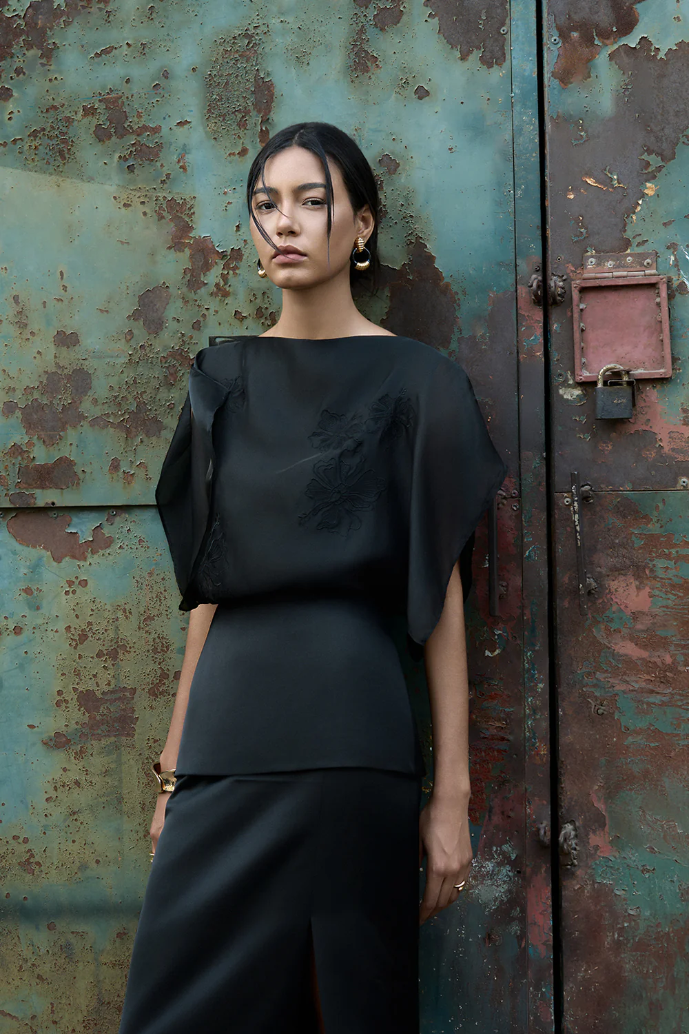 Seren Pencil Taffeta Skirt