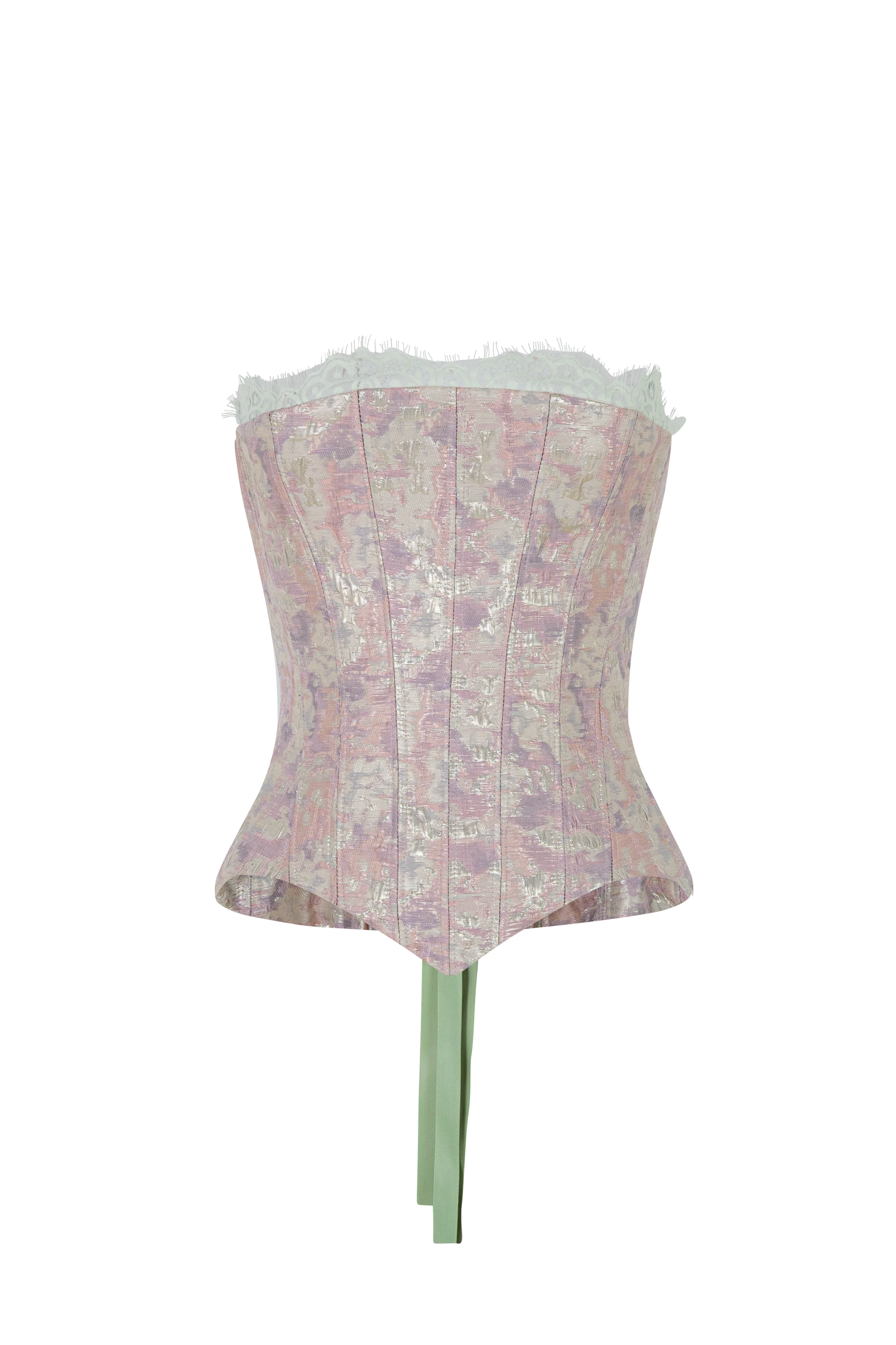 Chelo Alonso Drop Waist Corset Lace Maxi Set