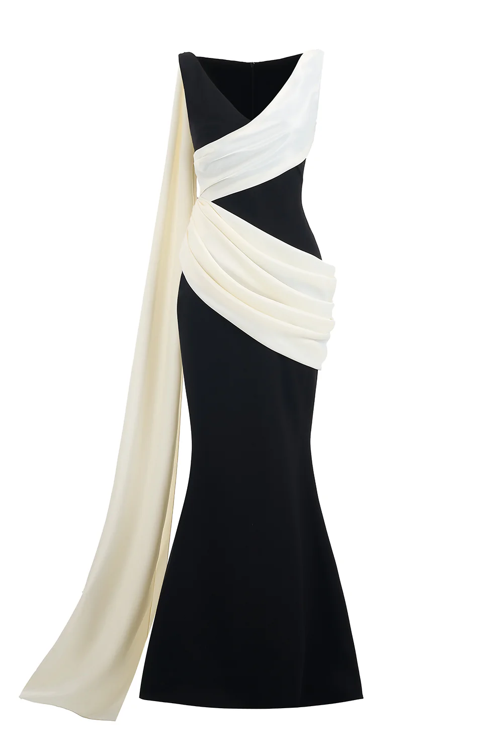 Hera Mermaid V-Neck Cotton Spandex Maxi Dress