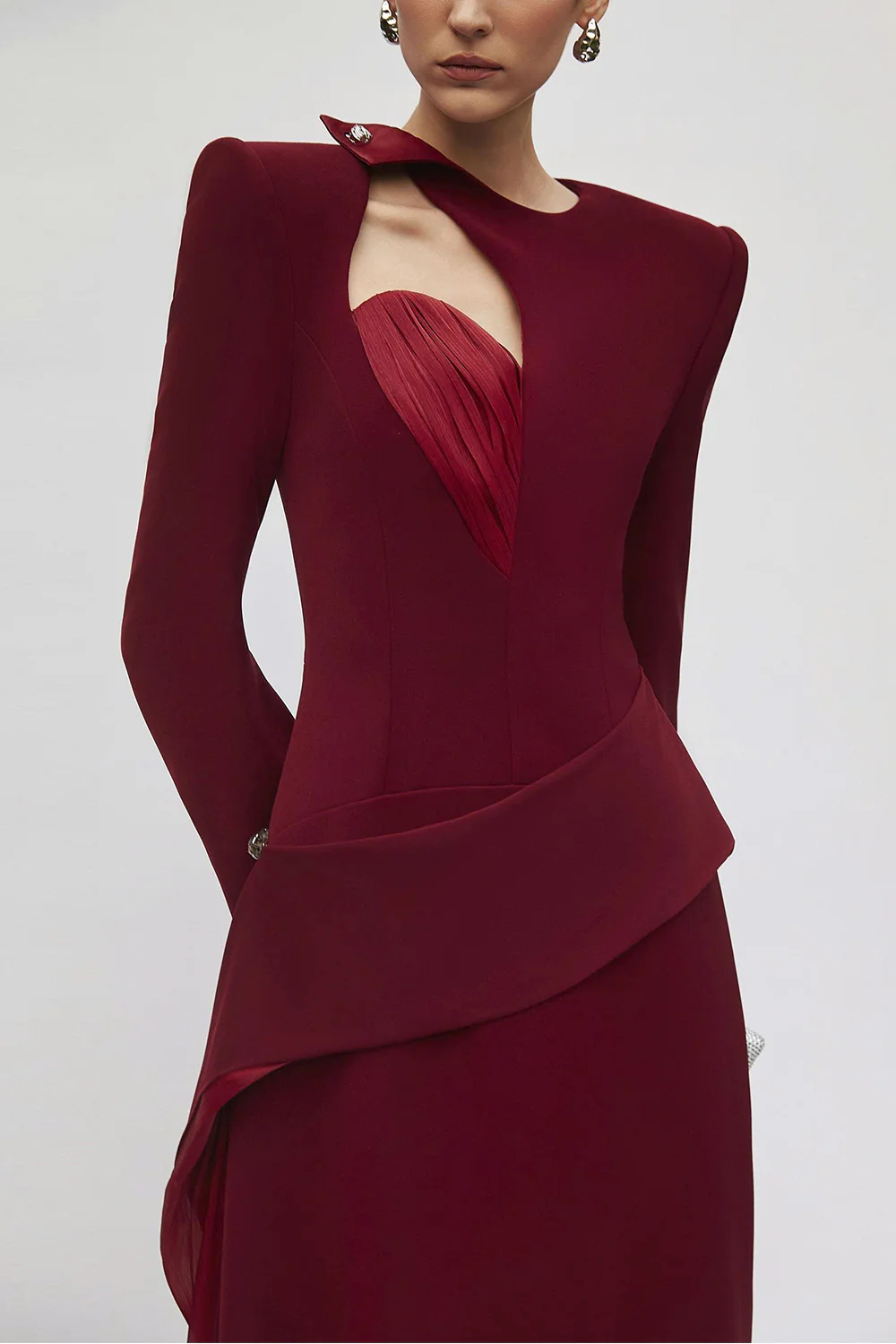 Elenor II Sheath Draped Maxi Dress