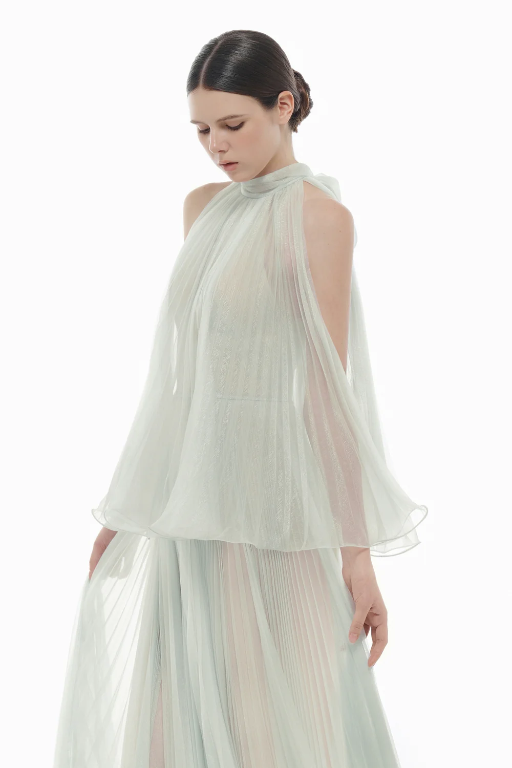 Margaux Halter Polyester Maxi Dress