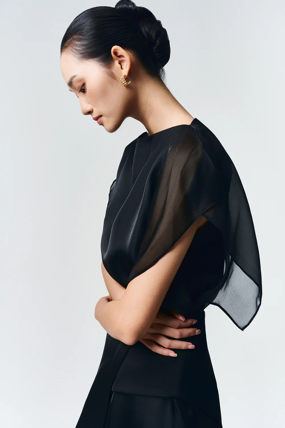 Scarlett Butterfly Sleeve Silk Midi Dress