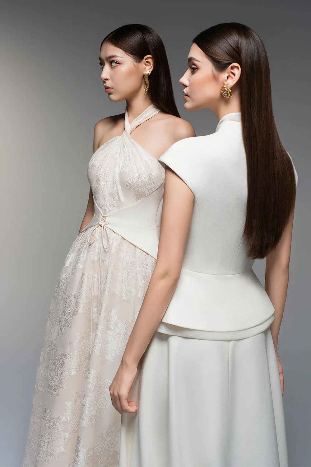 Cordelia A-line Twisted Organza Ankle Length Dress