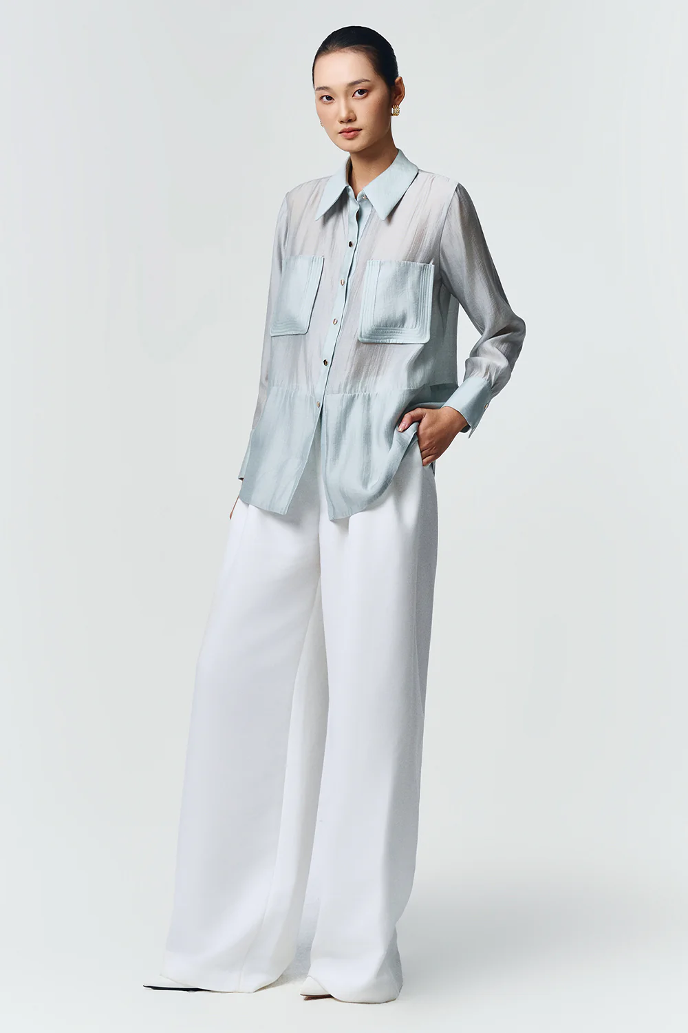 Liora Collared Chiffon Shirt