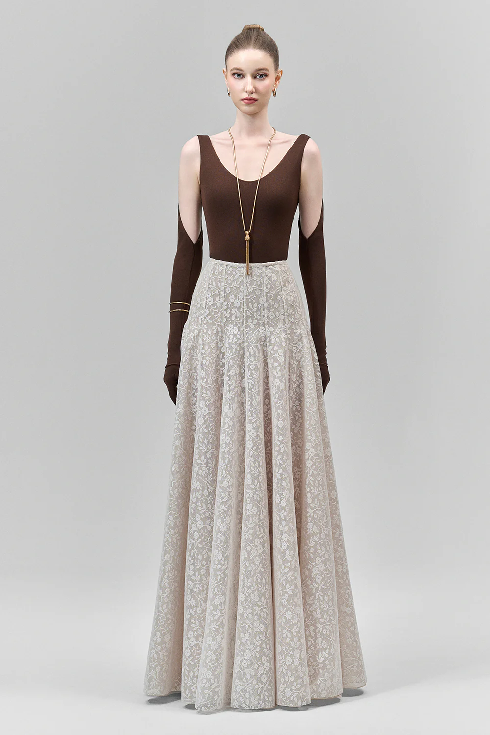 Thalindra Bodycon Scoop Neck Jersey Bodysuit