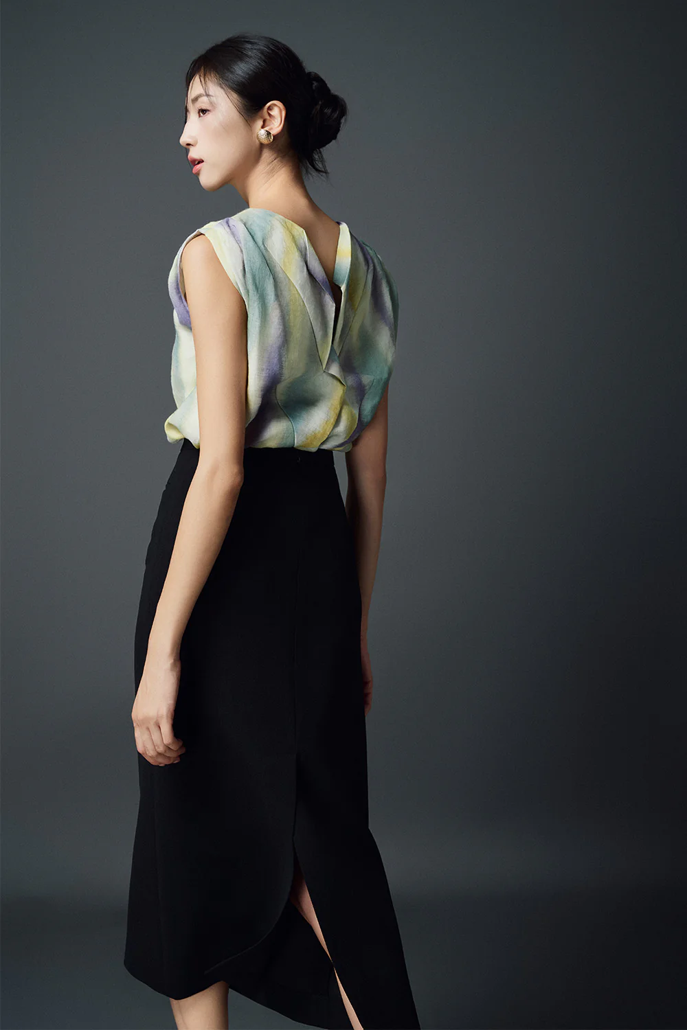 Calla A-line Basic Polycotton Midi Skirt