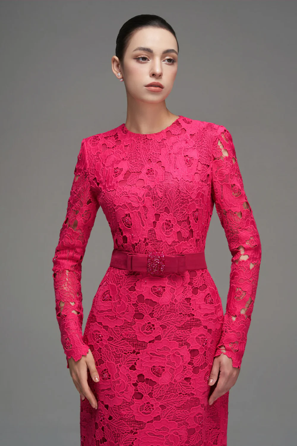 Kennedi Long Sleeve Lace Maxi Dress