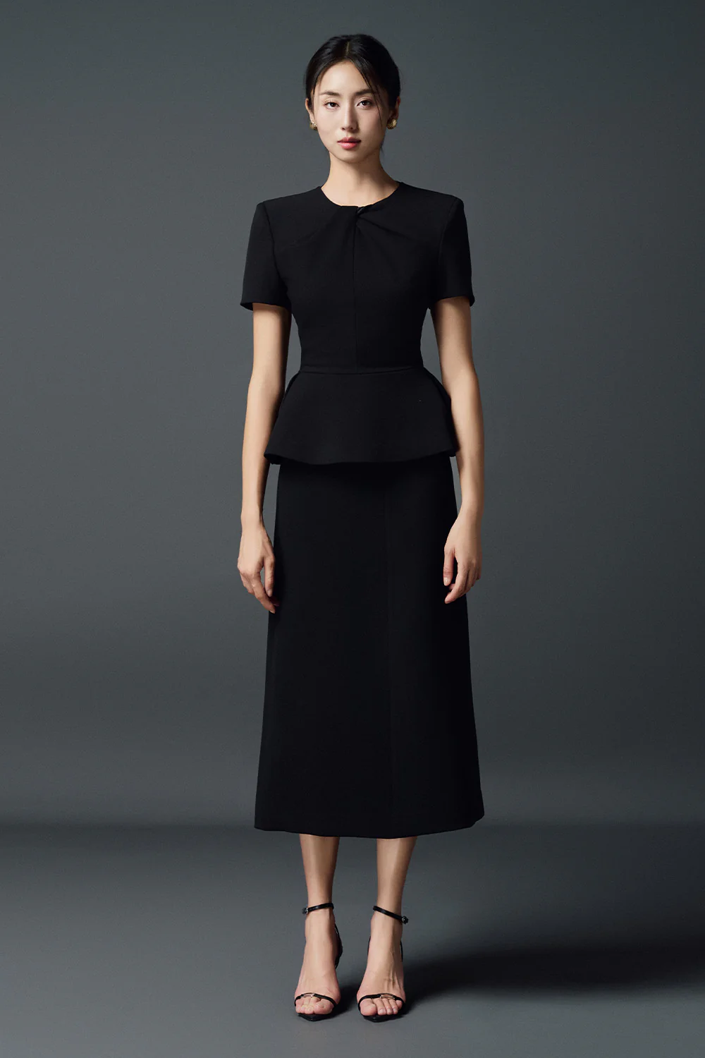 Calla A-line Basic Polycotton Midi Skirt