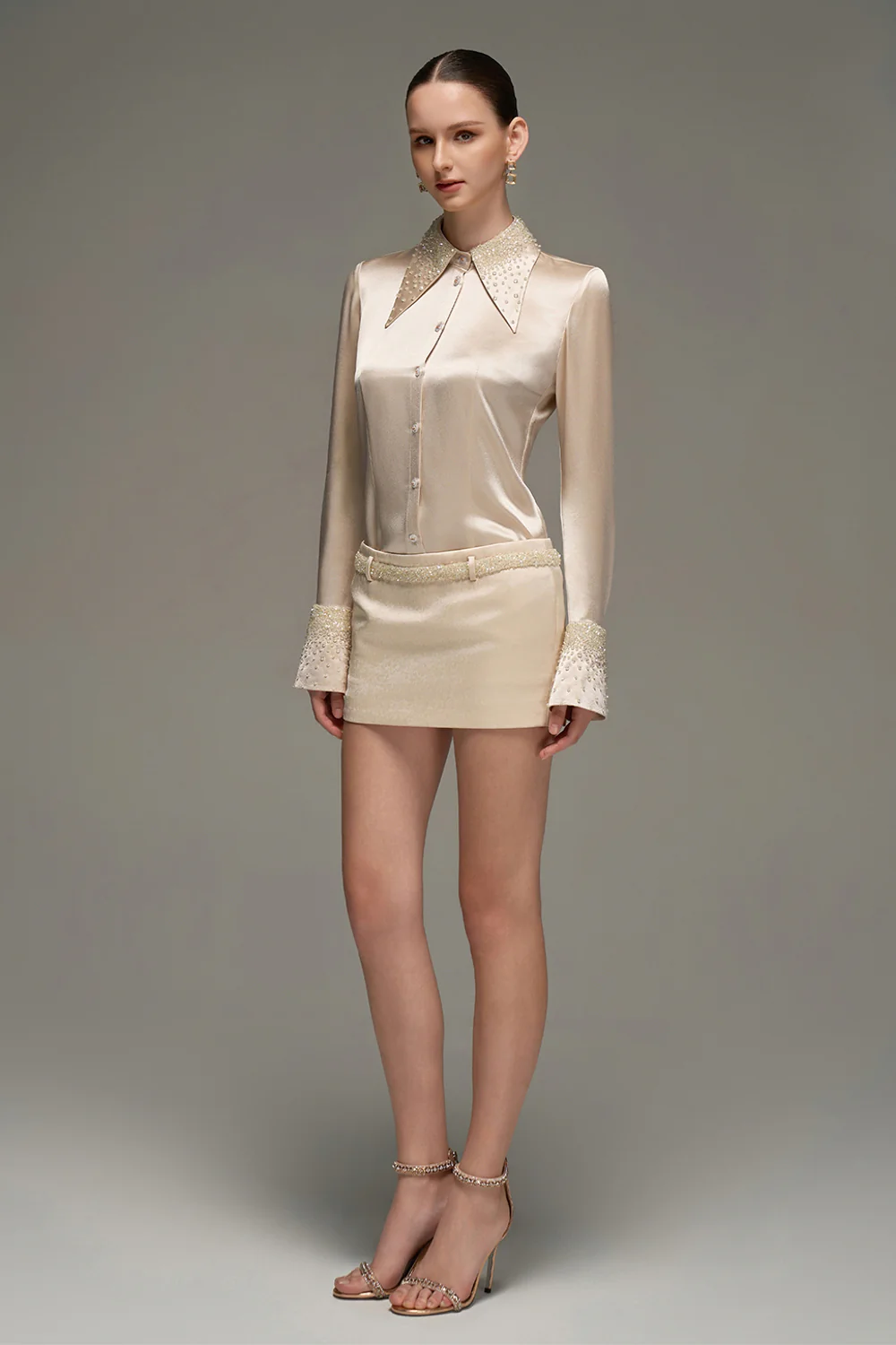 Raina Straight Rhinestone Shirt