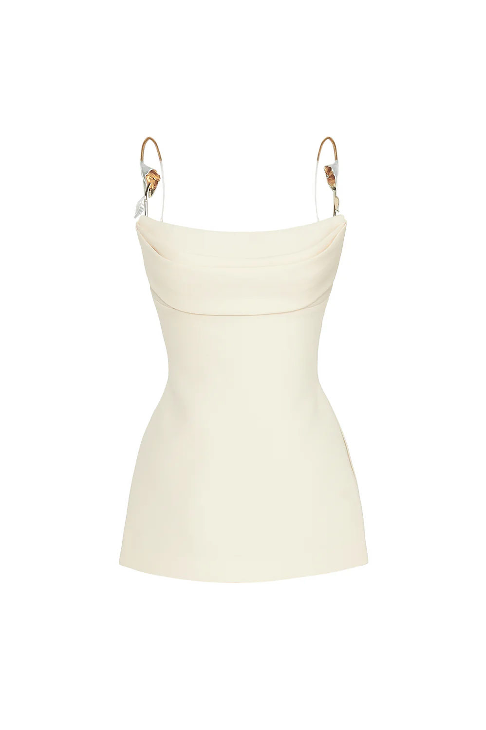 Veloria Peplum Spaghetti Strap Crepe Top