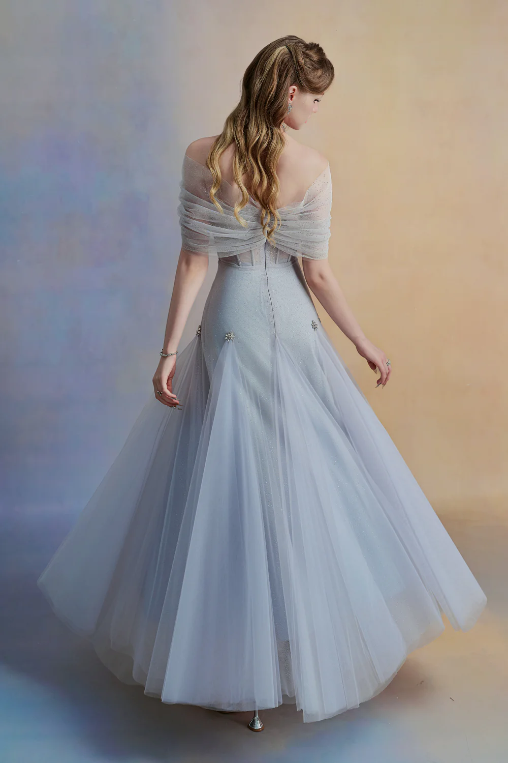 Iriséa A-line Corset Waist Tulle Ankle Length Dress