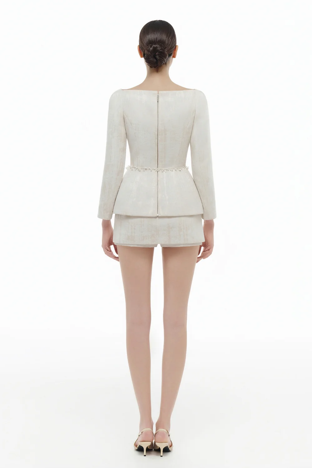 Estelle Peplum Button Blazer