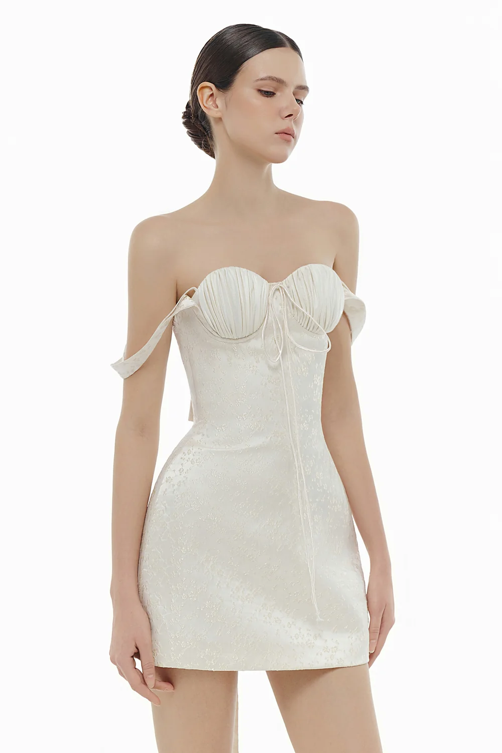 Liora Sweetheart Draped Mini Dress