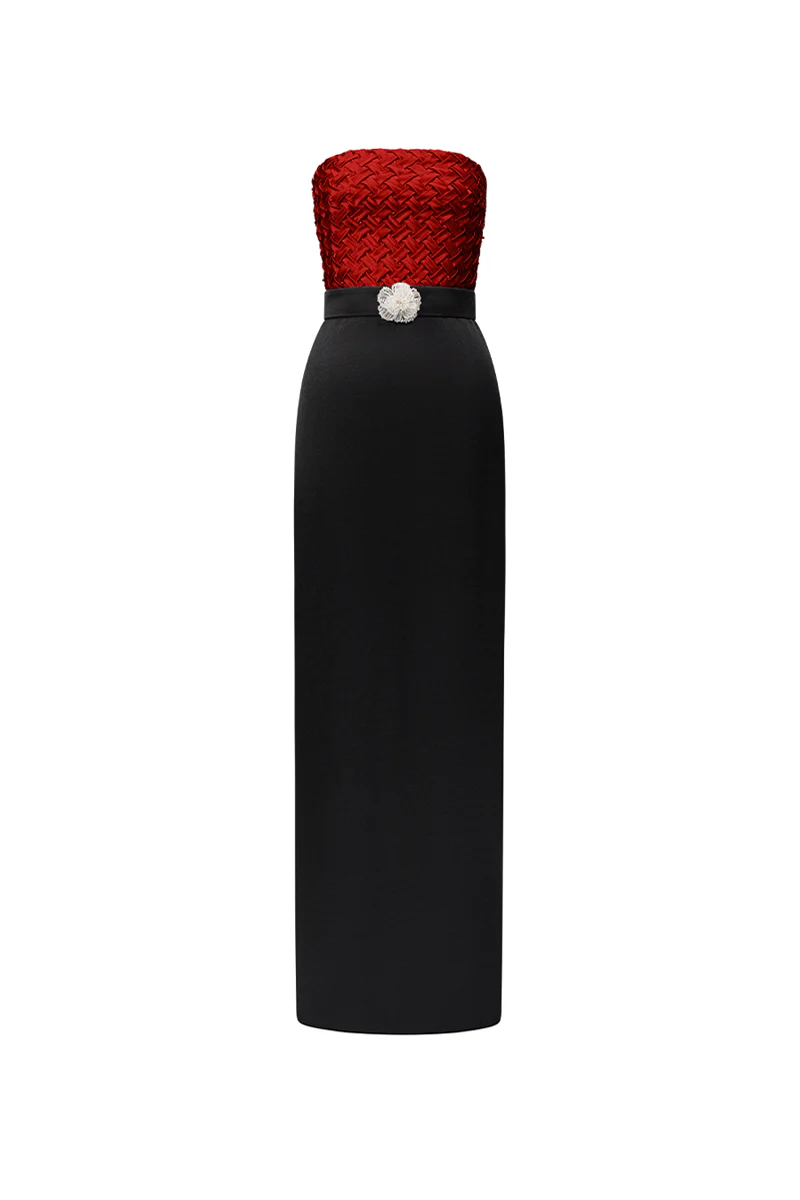 Morgan Scarf Crochet Maxi Dress