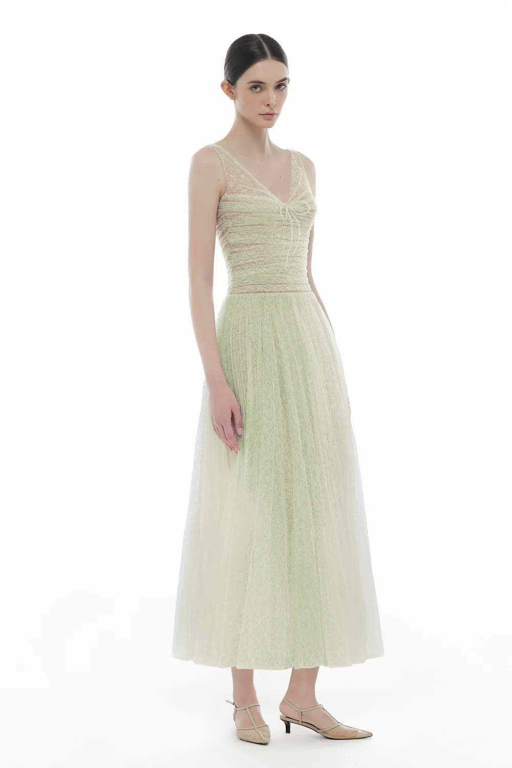 Vivienne V-Neck Sequin Midi Dress