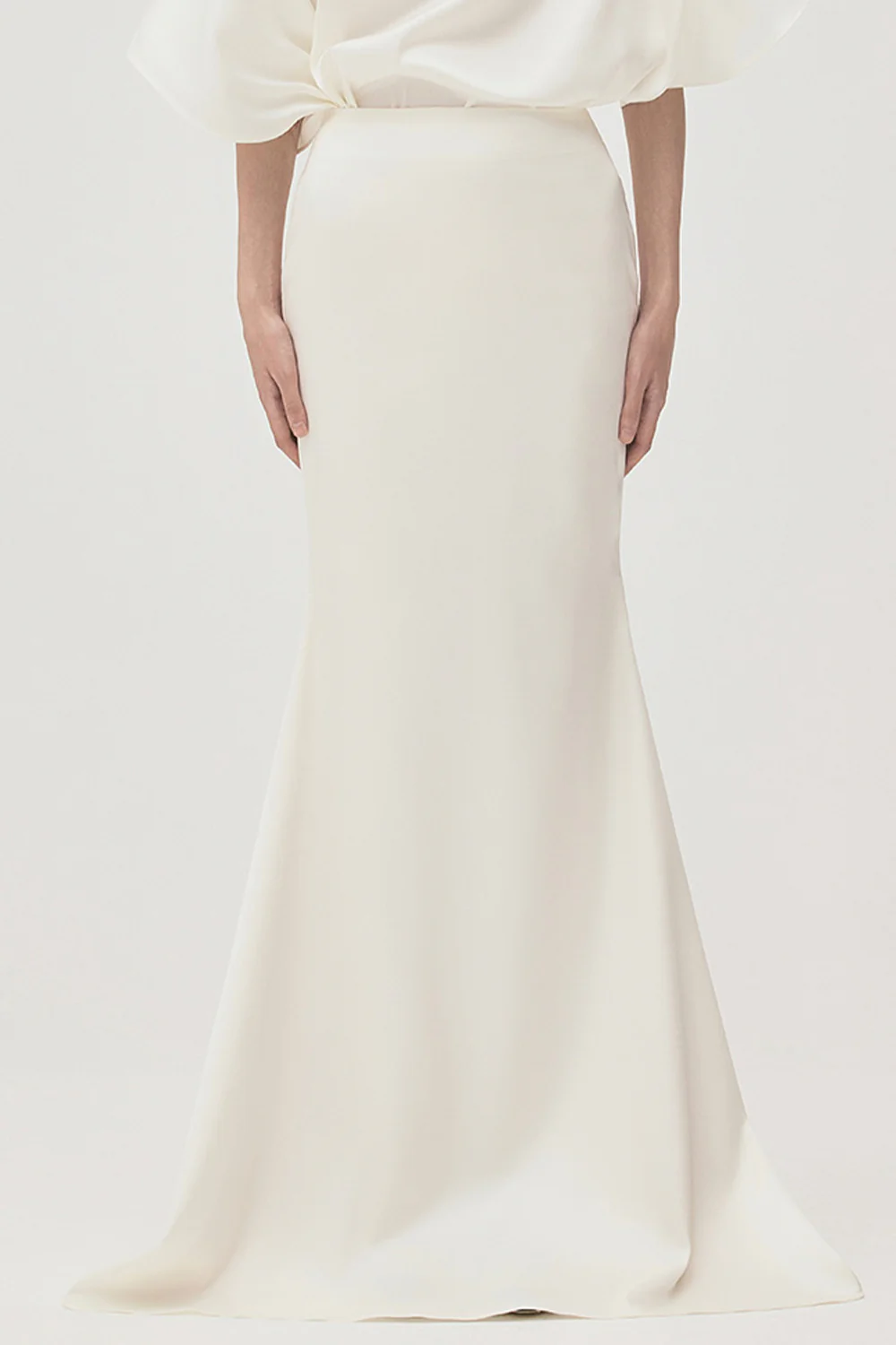 Kieu Trumpet Asymmetric Satin Maxi Skirt