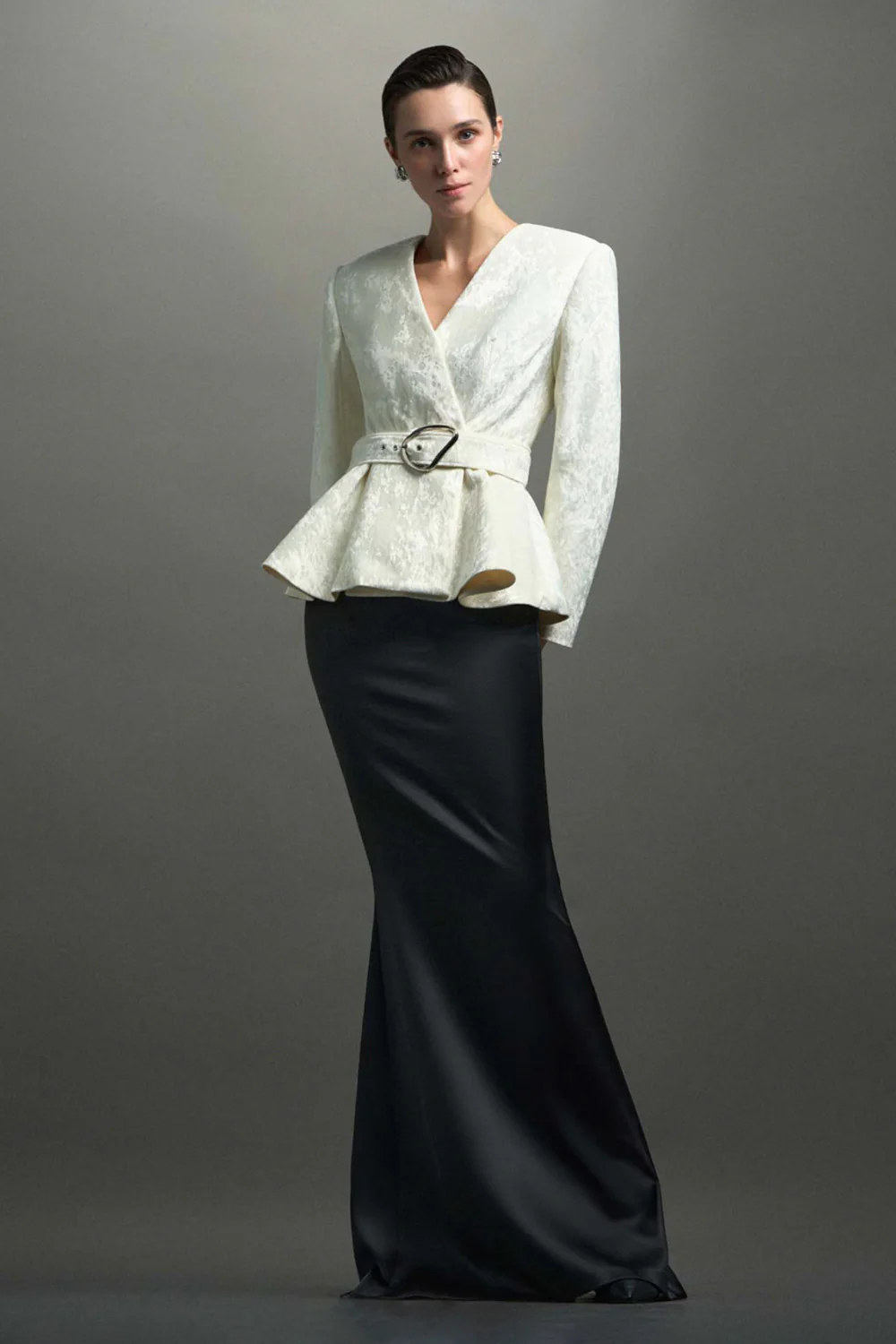 Barbara Peplum Draped Blazer