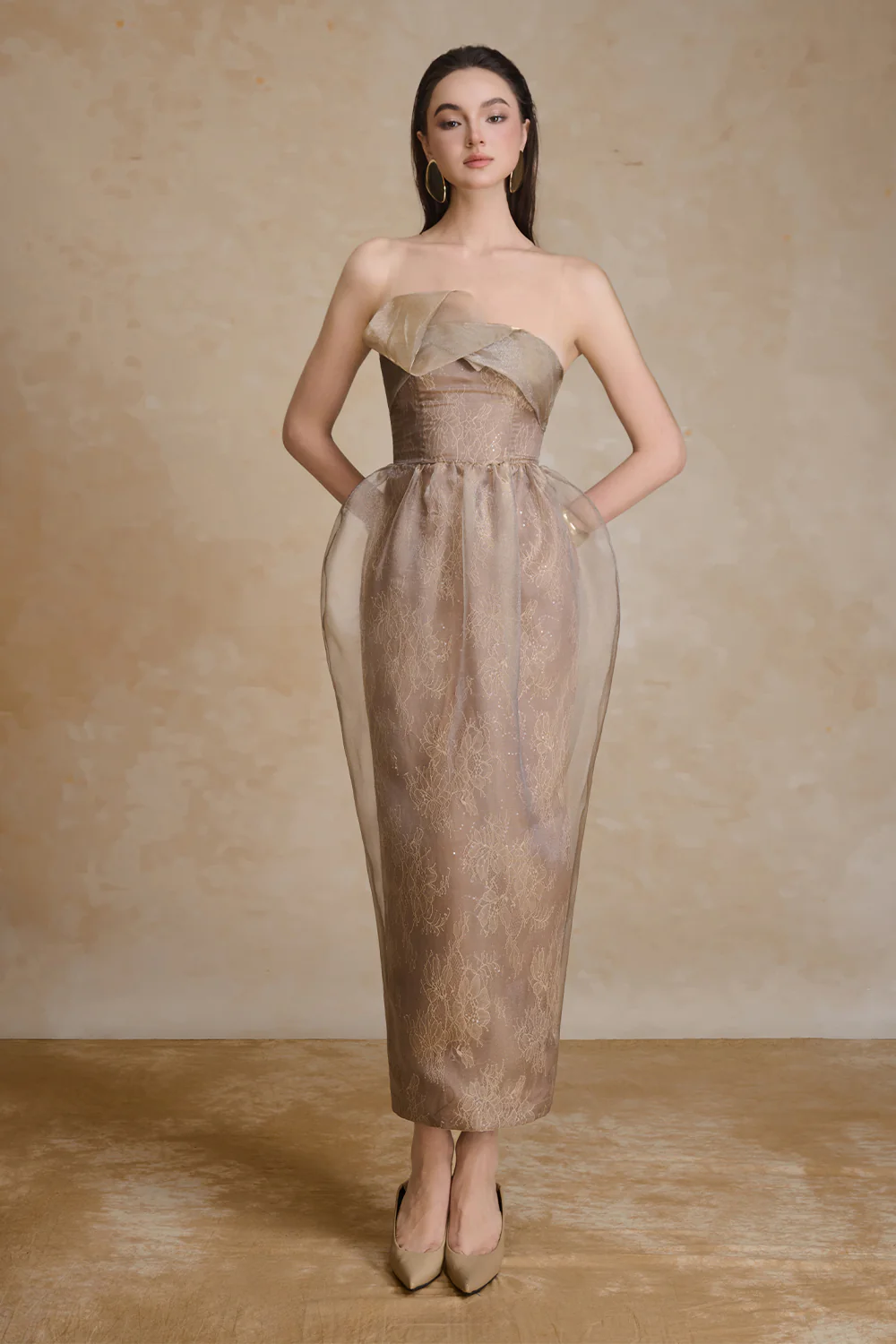 Flux Cocoon Draped Maxi Dress