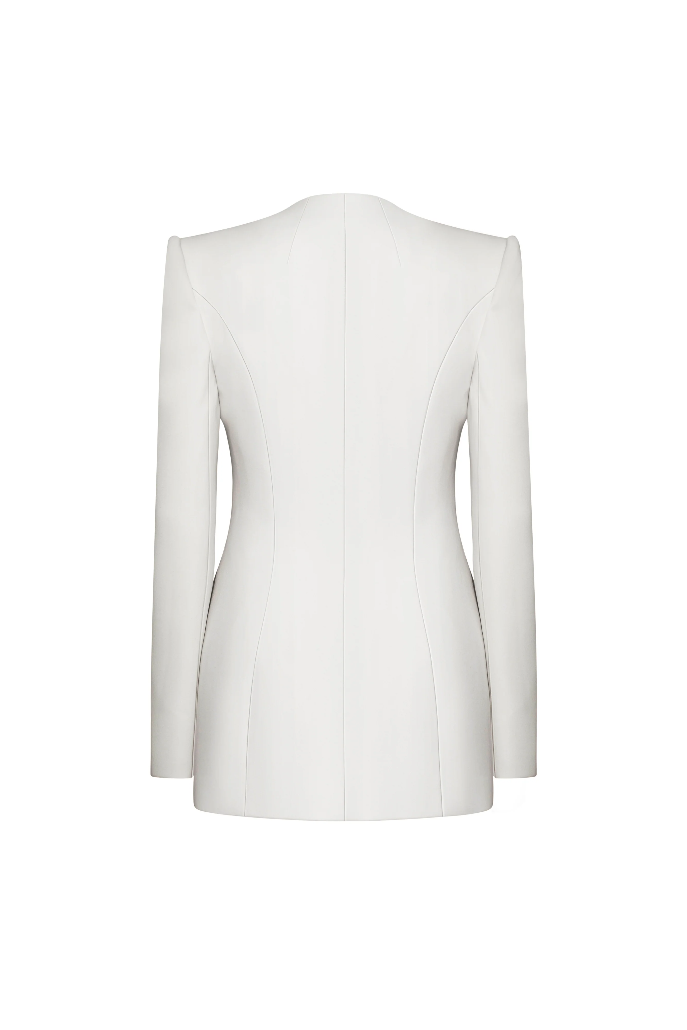 Creteil Straight Split Sleeved Crepe Blazer