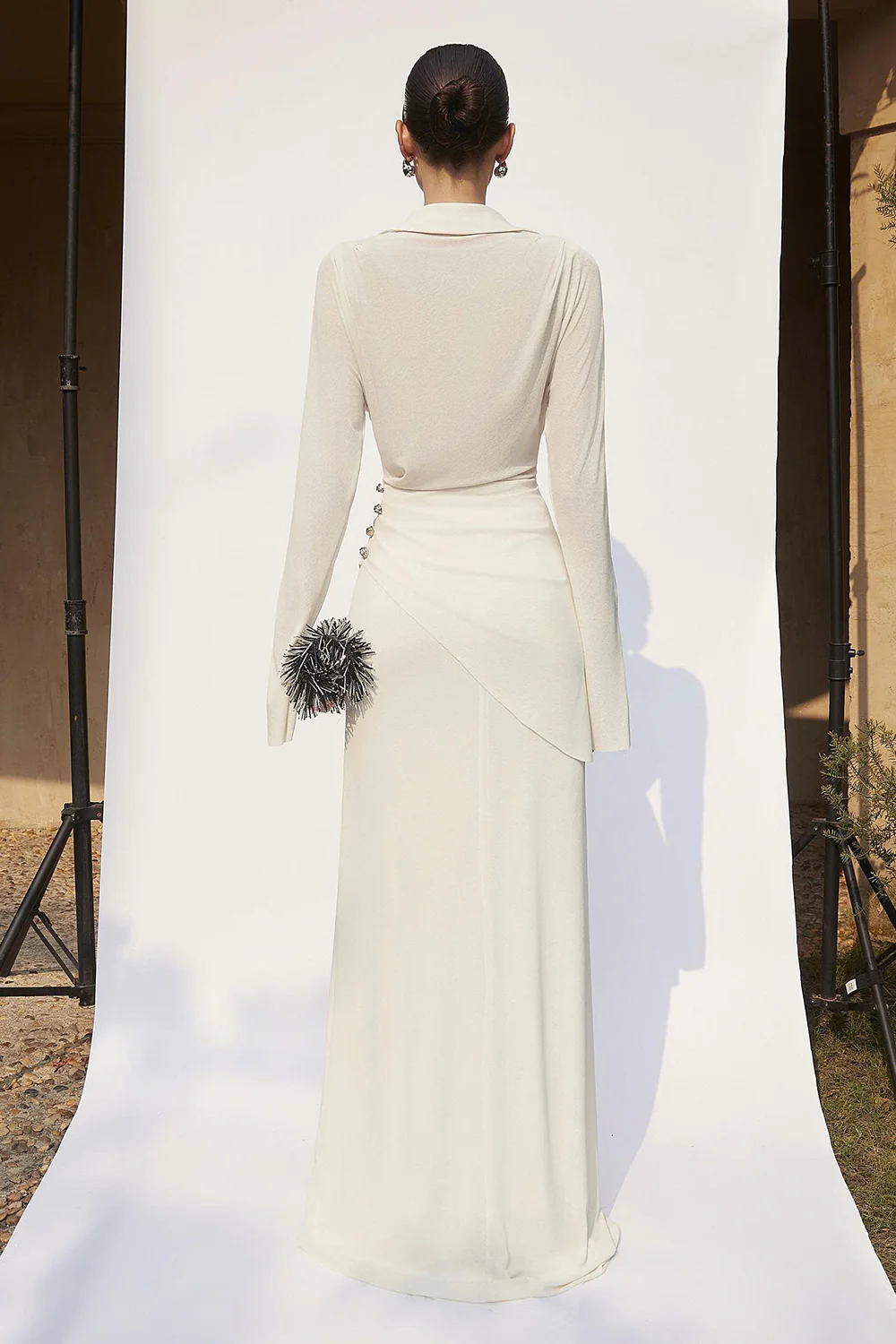 Cordelia Split Sleeve Draped Maxi Dress