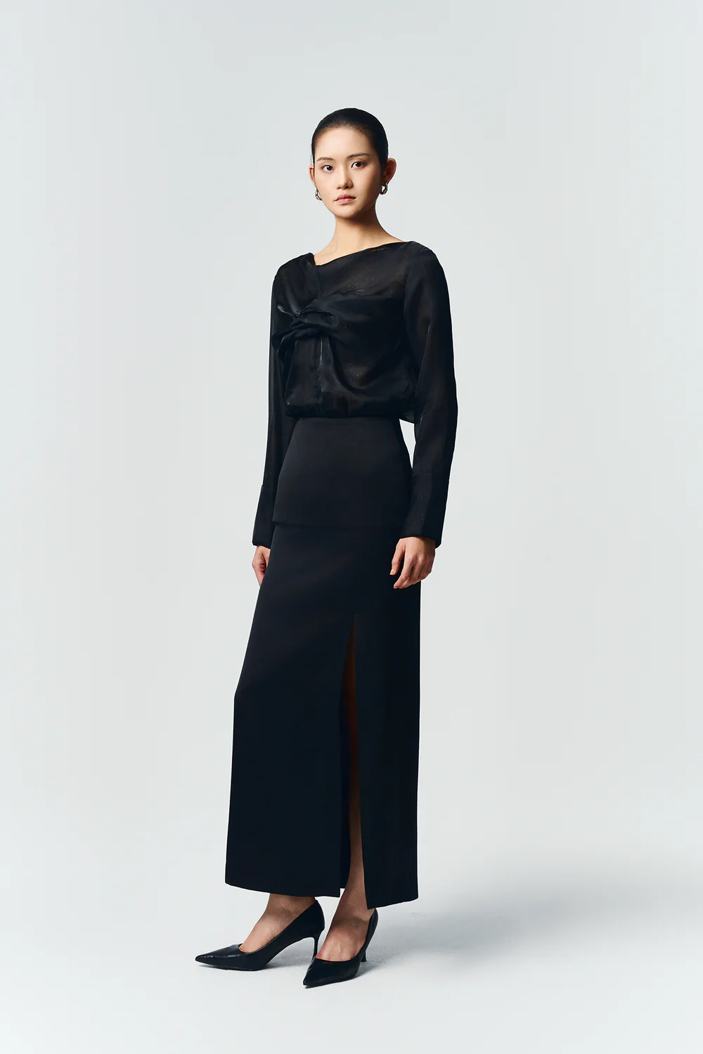 Seren Pencil Taffeta Skirt