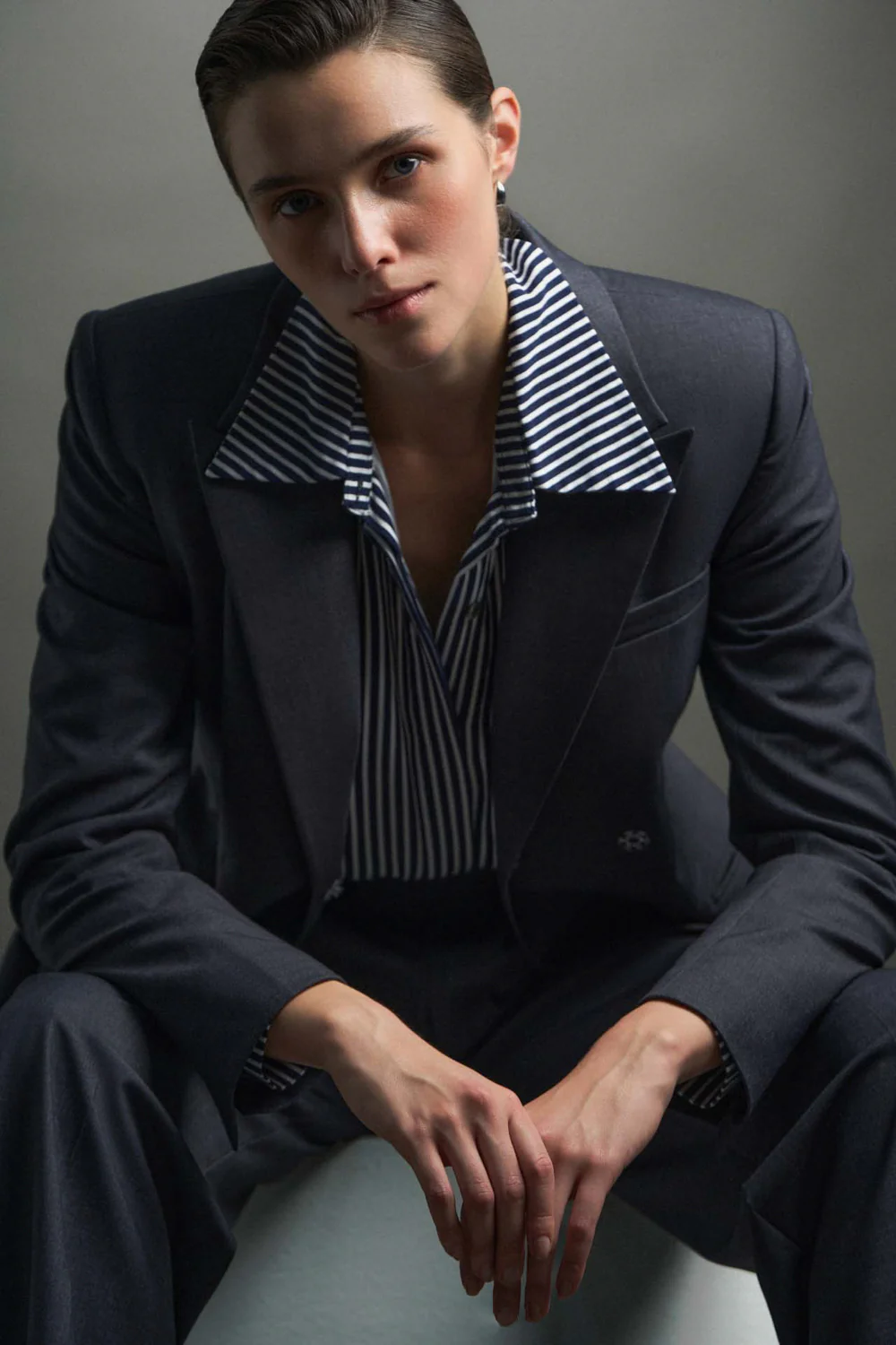 Pallas V-Neck Polycotton Blazer