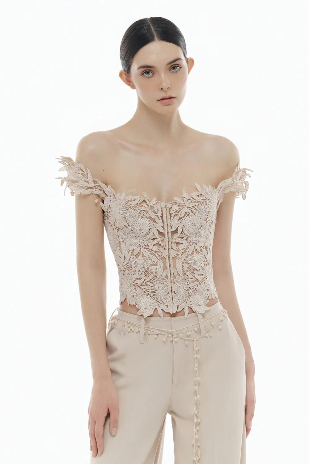 Alba Off-Shoulder Applique Top