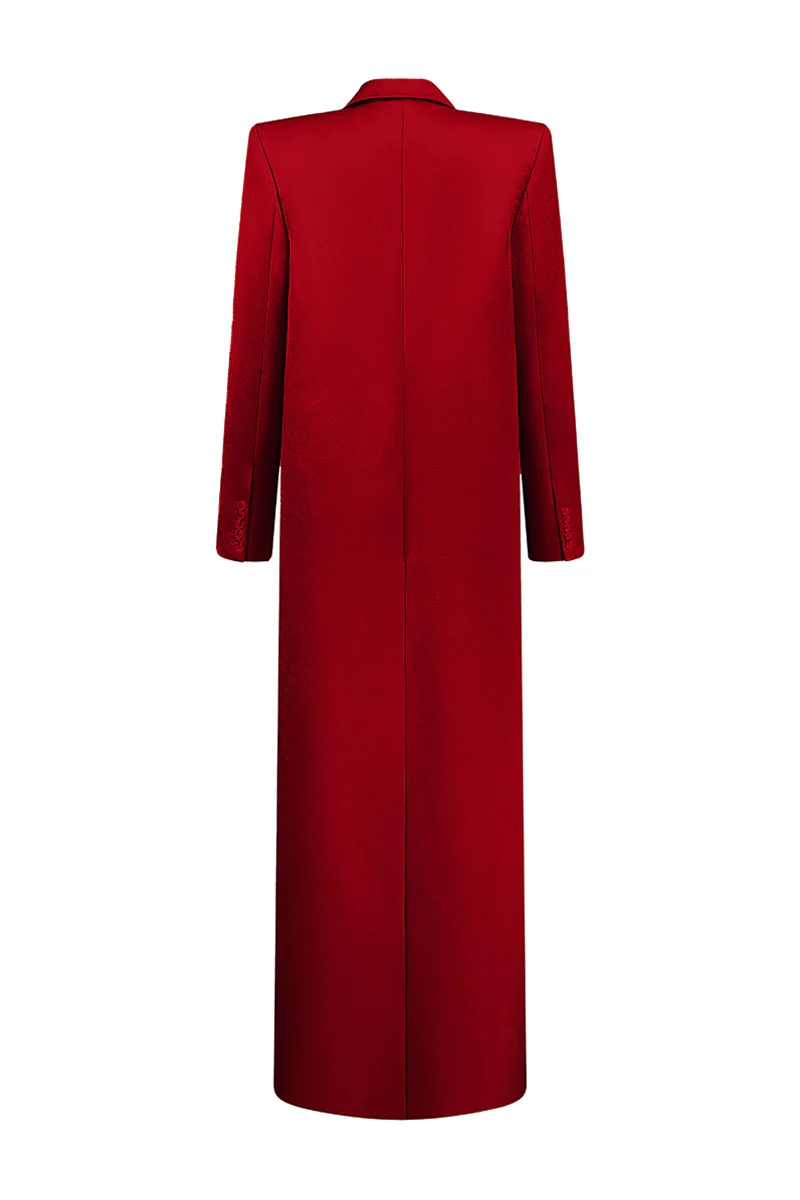 Yara Notched Taffeta Trench Coat