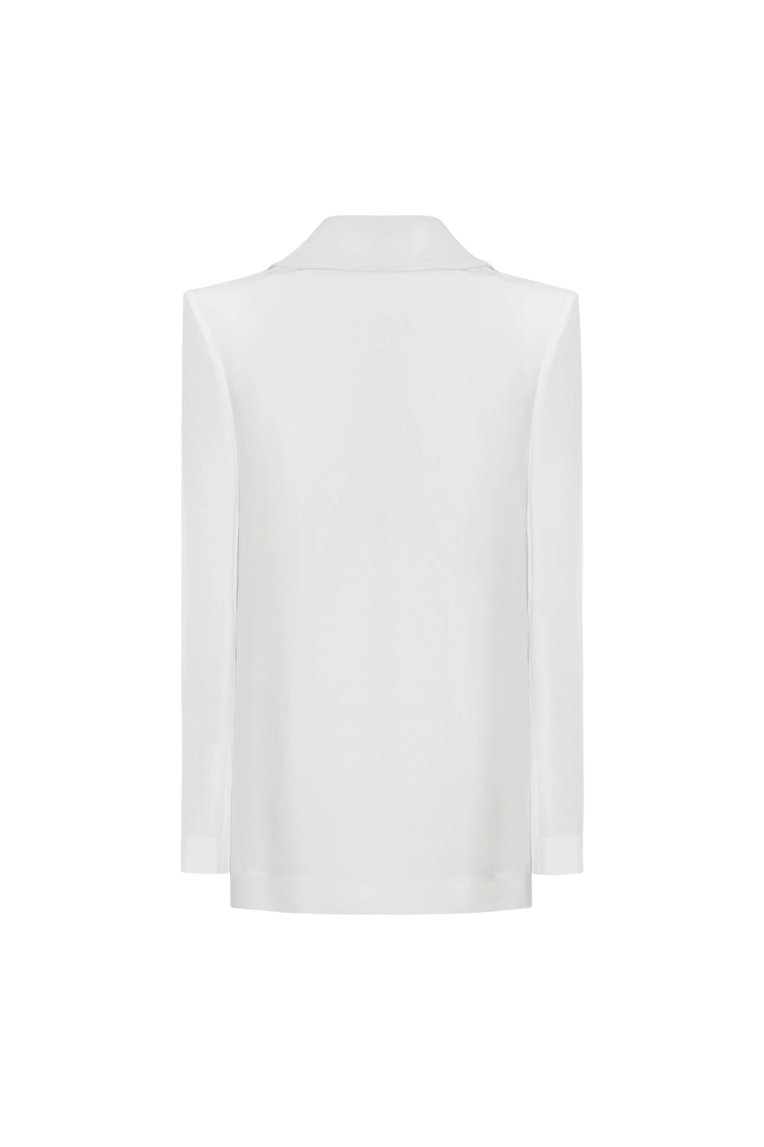 Eldora Straight High Neck Silk Top