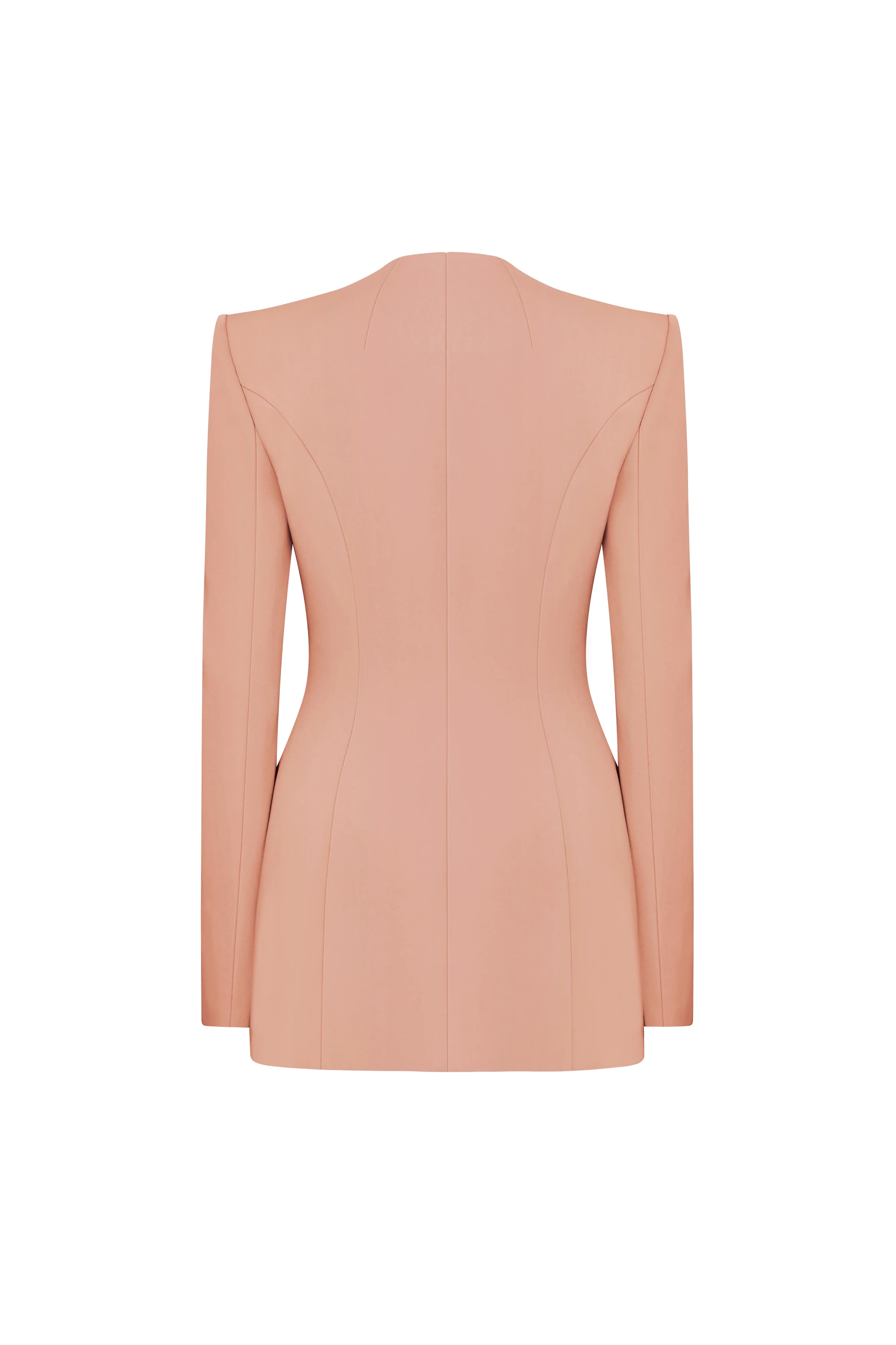 Marseille Straight Square Shoulder Crepe Blazer