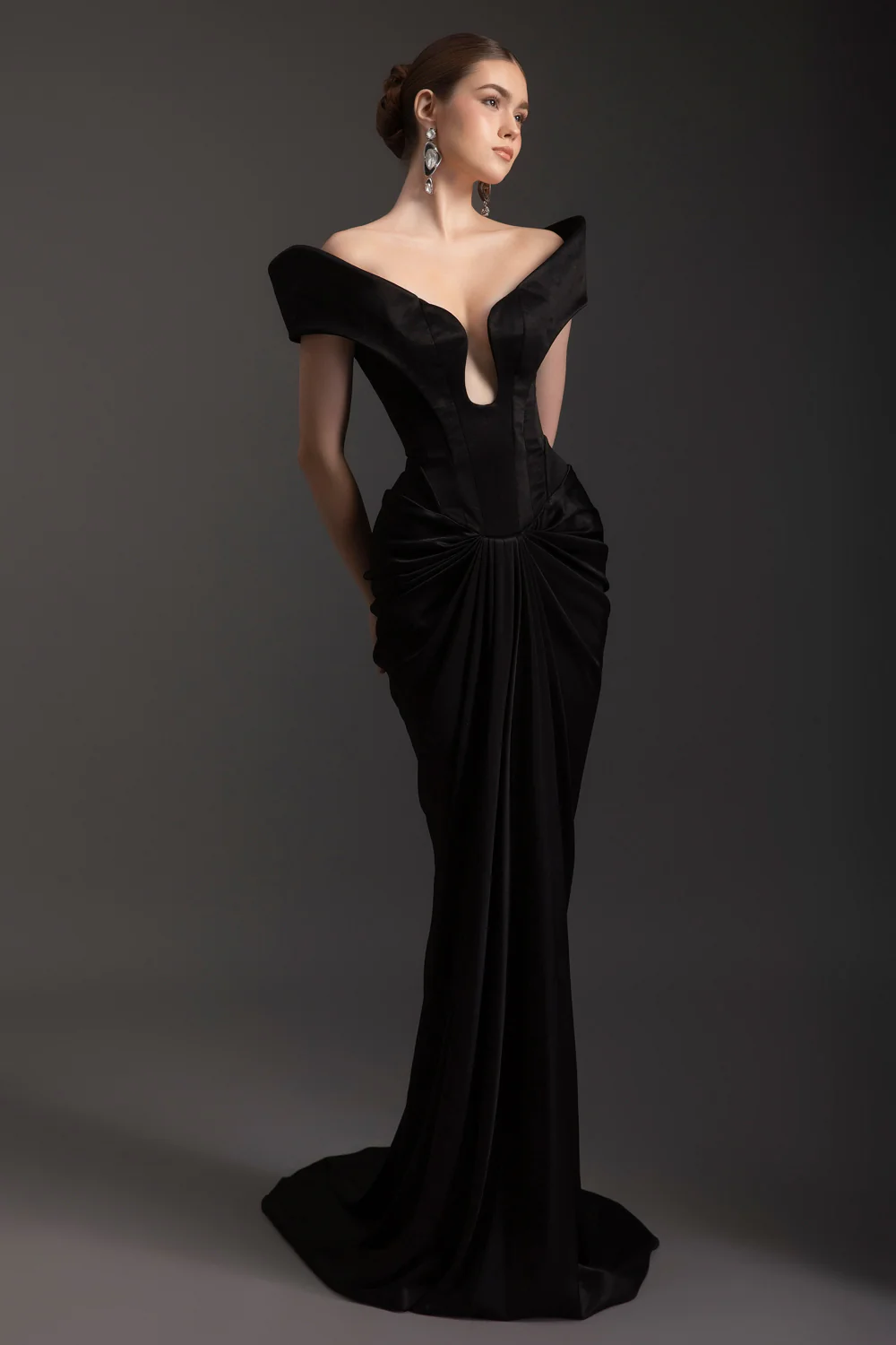 Hollywood Wrap Gathering Maxi Dress