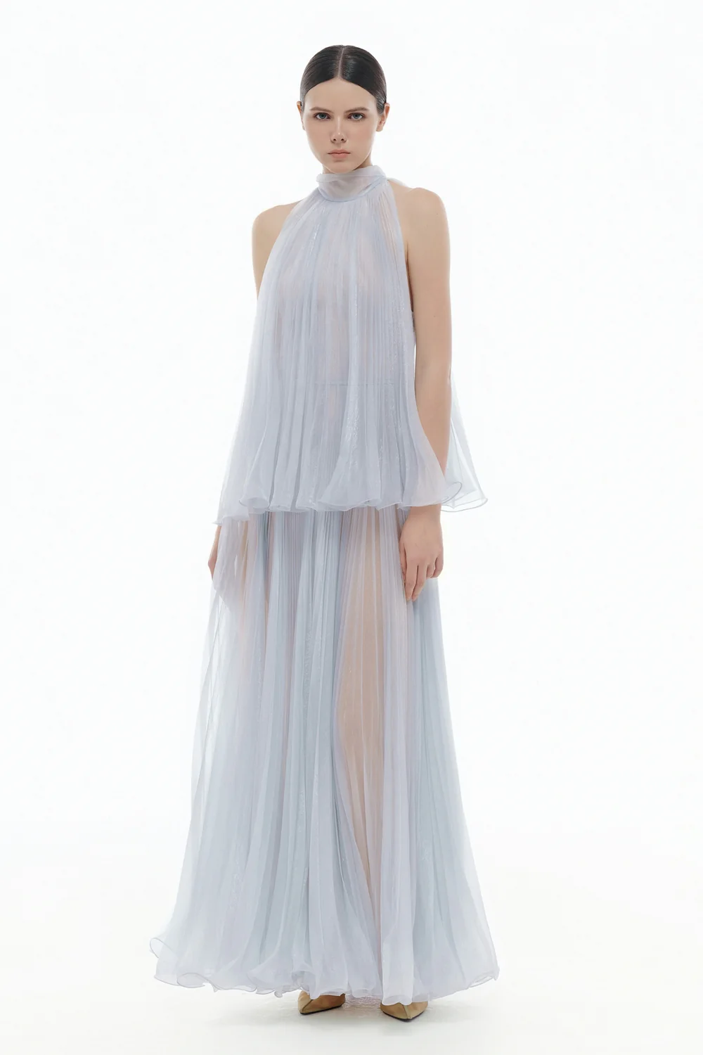 Margaux Halter Polyester Maxi Dress