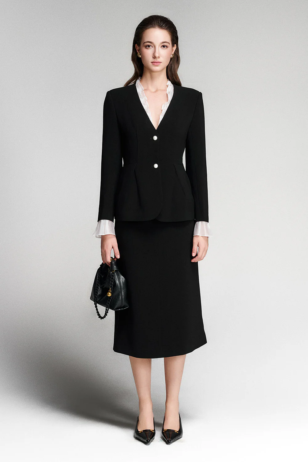 Calla A-line Basic Polycotton Midi Skirt