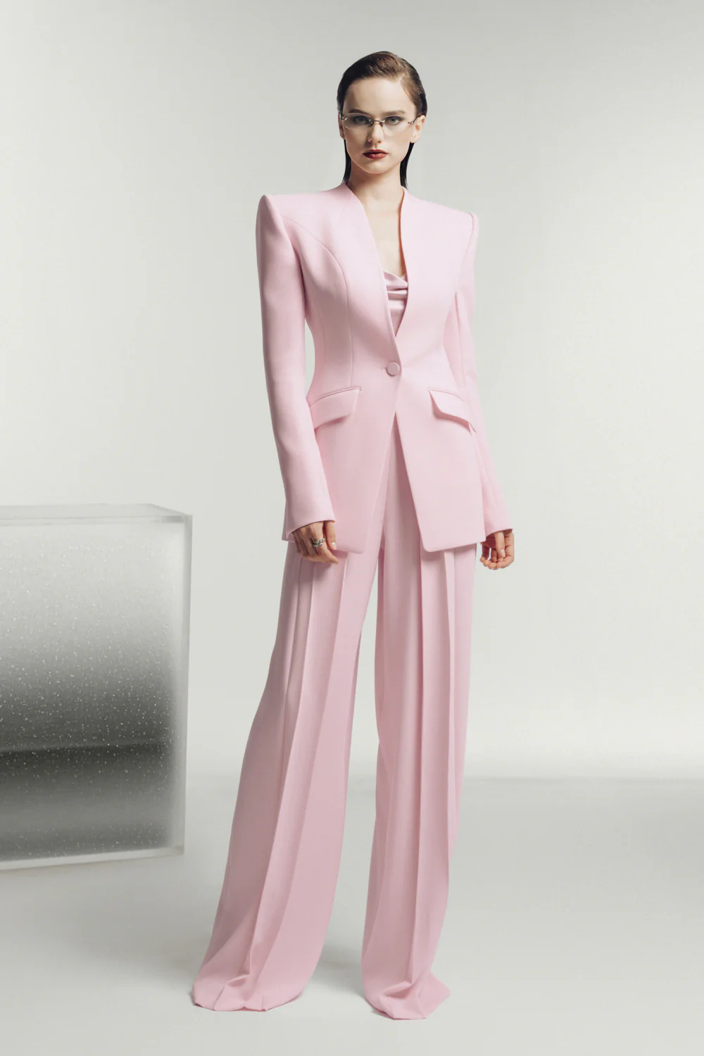 Saint-Paul Straight Wide Leg Silk Maxi Pants