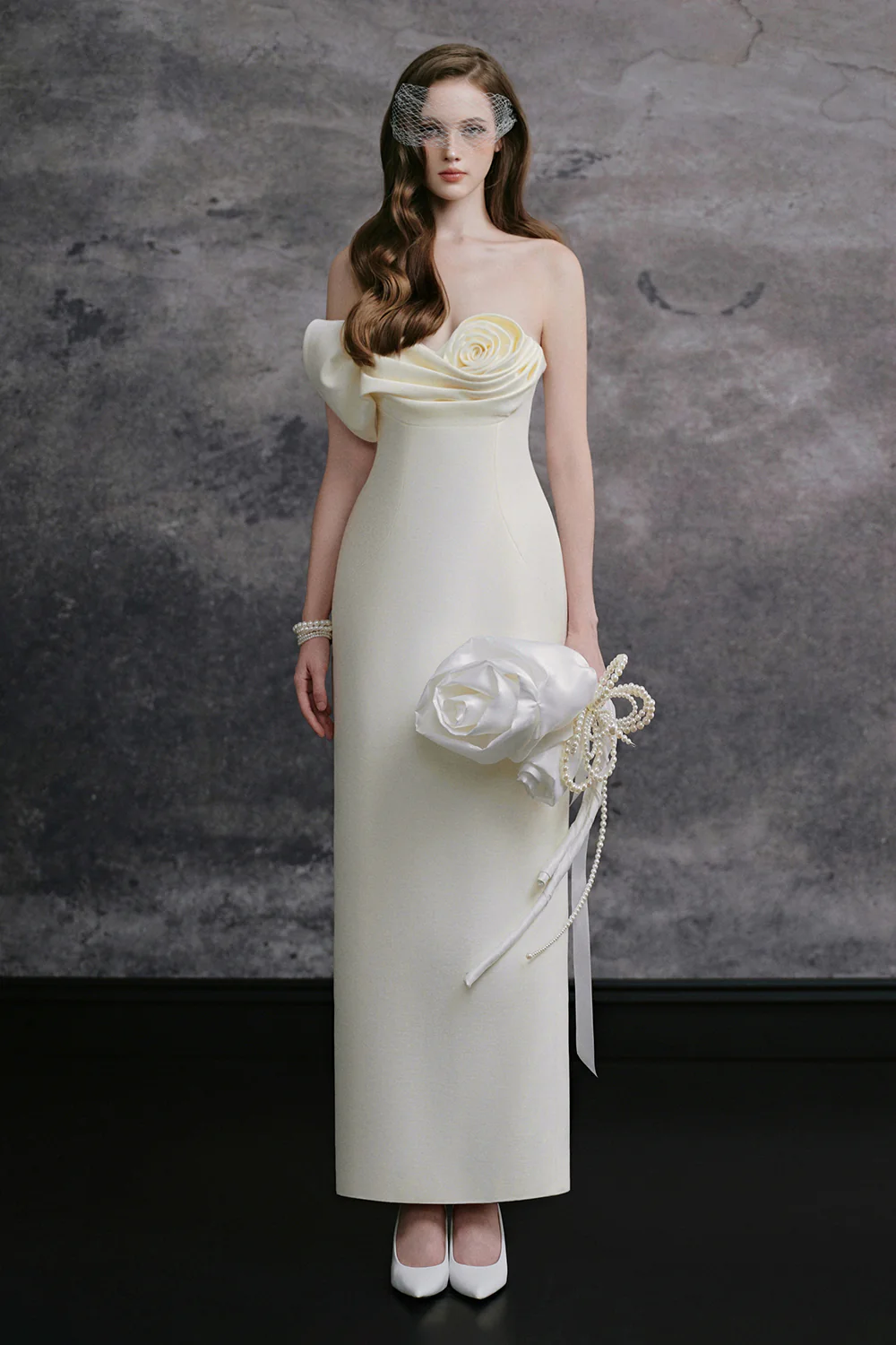 Luna Straight Across Applique Midi Dress