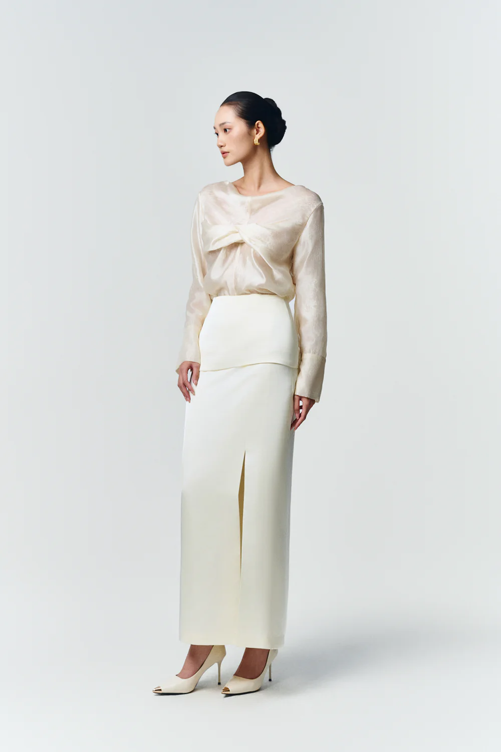 Seren Pencil Taffeta Skirt