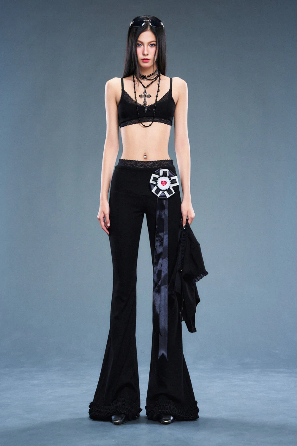 Nikita Straight Ruffle Pants