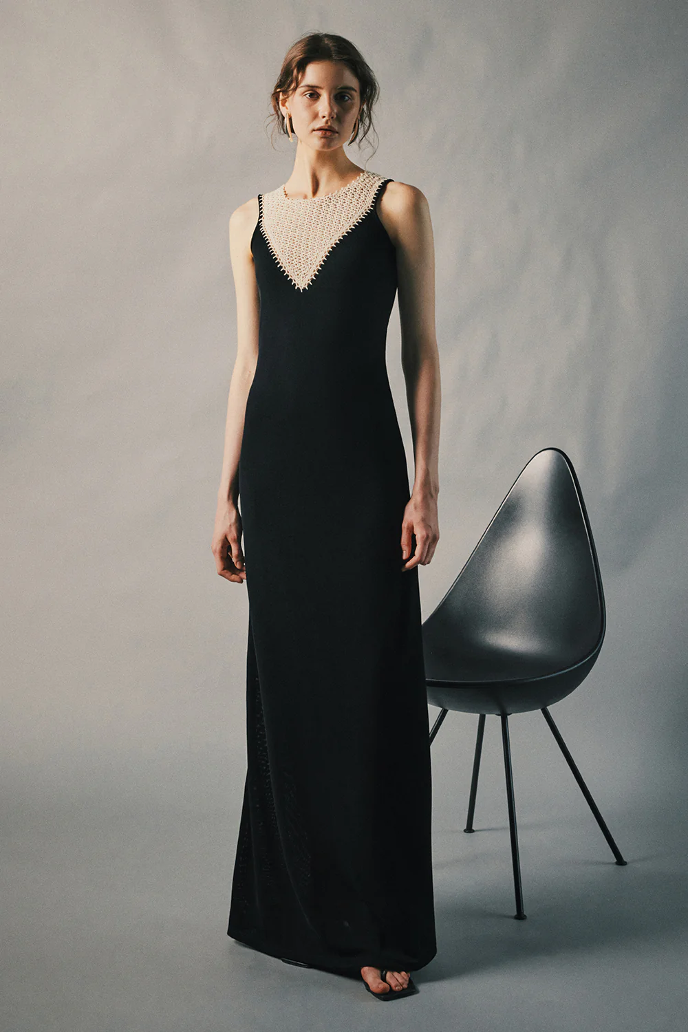 Isla Round Neck Crochet Maxi Dress