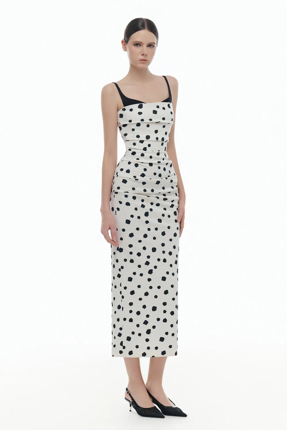 Ophelia Bodycon Draped Midi Dress