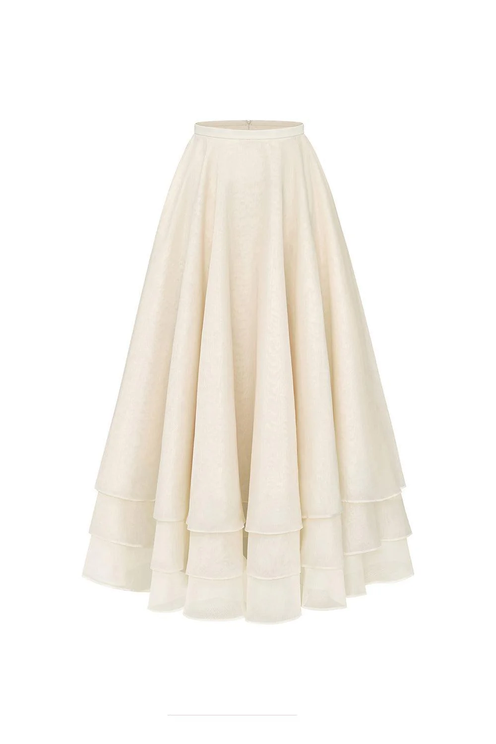 Orsola Layered Draped Rayon Midi Skirt